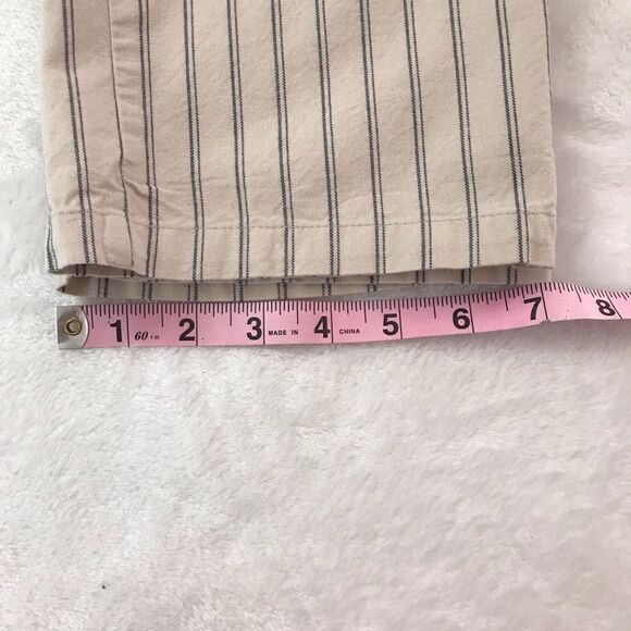 Forever 21 cream with thin blue strips cotton pants size M - Picture 11 of 11